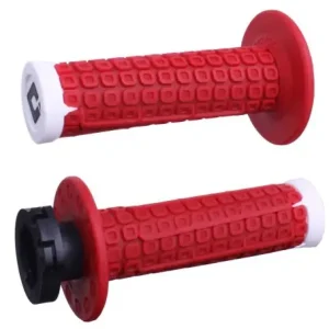 ODI MANETKI OFF ROAD NOMAD MX V2 LOCK-ON GRIP KOLOR CZERWONY BIAŁY Nowy